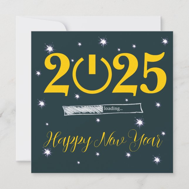Carte De Correspondance Green Card  Happy new Year (Devant)