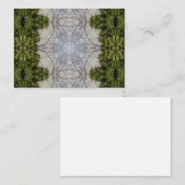 Carte De Correspondance Green Moss & Earth Nature Art (Devant / Derrière)