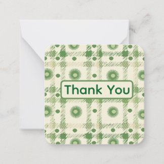 Carte De Correspondance Green Thank You Card