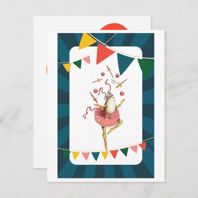 Carte De Correspondance Grenouille (Devant / Derrière)