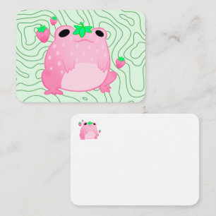 Carte De Correspondance Grenouille à fraise Kawaii