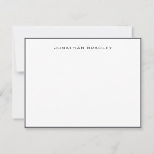 Carte De Correspondance Gris foncé simple bordure professionnel