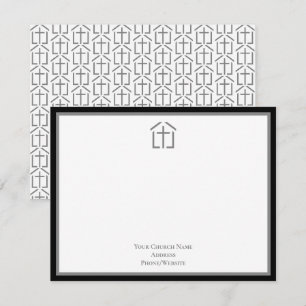 Carte de correspondance grise avec logo de votre é