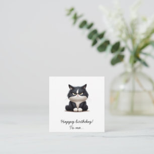 Carte De Correspondance Grumpy drôle chat Joyeux anniversaire