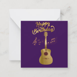 Carte De Correspondance Guitar Joyeux Anniversaire