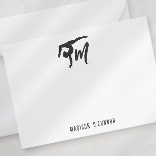 Carte De Correspondance Gymnastique personnalisée Monogramme initial