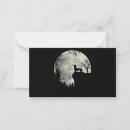 Carte De Correspondance Halloween Dachshund Et Lune