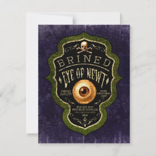 Carte De Correspondance Halloween Gothique Œil De Triton Potion De Sorcièr