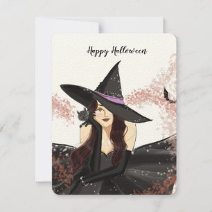 Carte De Correspondance halloween, sorcière