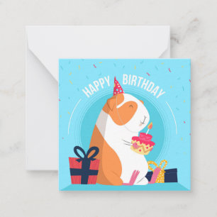Carte De Correspondance Hamster d'anniversaire