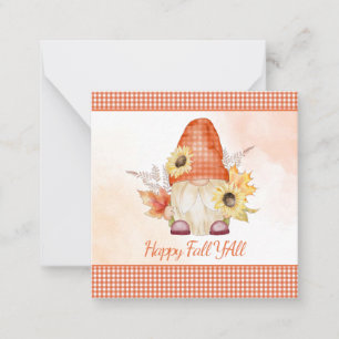 Carte De Correspondance Happy Fall Y'All Gnome