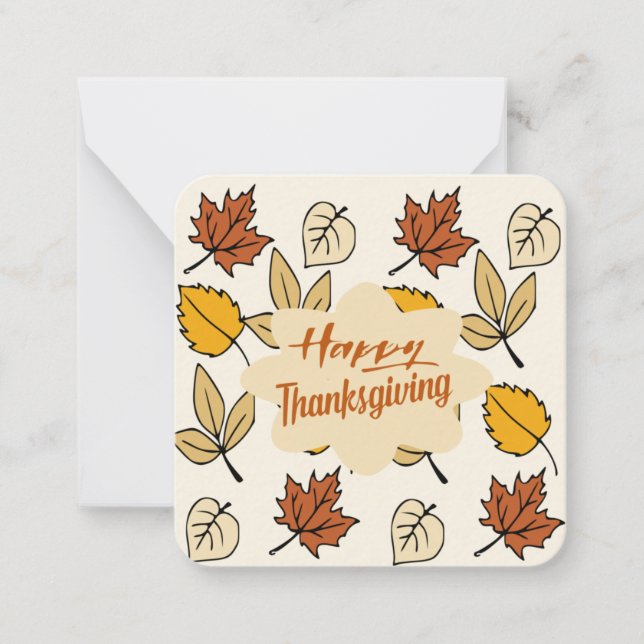 Carte De Correspondance Happy Thanksgiving (Devant)