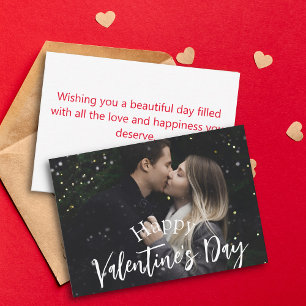 Carte De Correspondance happy valentines jour couple photo élégant