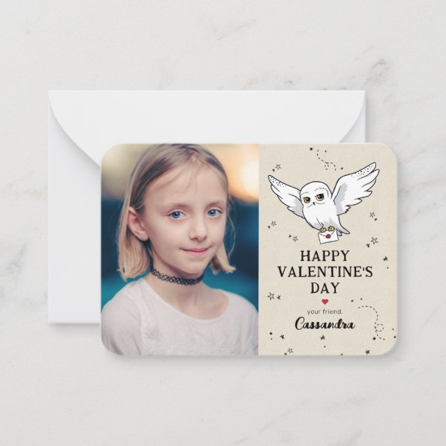 Carte De Correspondance Harry Potter | Hedwig | HEUREUSE SAINTE-VALENTIN (Devant)