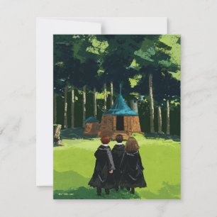 Carte De Correspondance HARRY POTTER™, Ron et Hermione à la cabane de Hagr