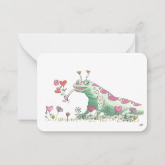 Carte De Correspondance Heureuse Sainte-Valentin par Frankillie : Lizard