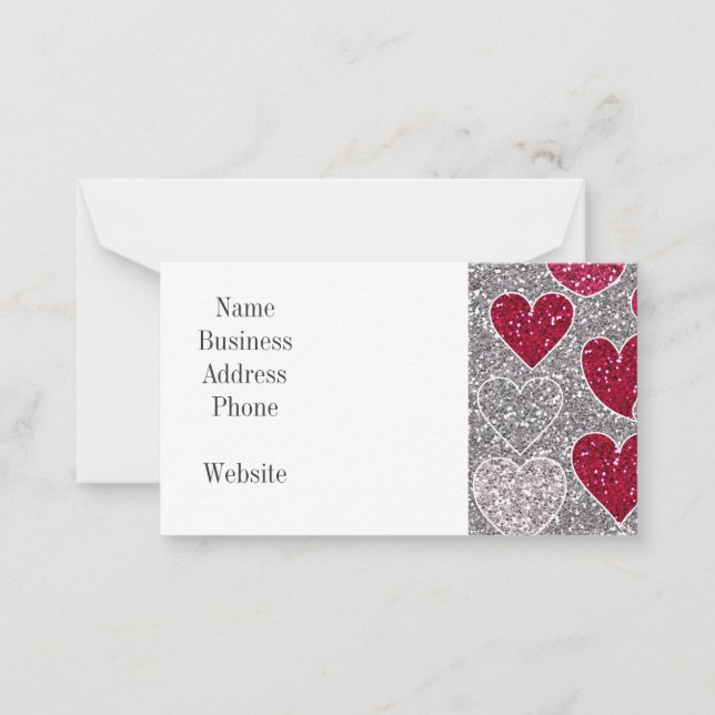 Carte De Correspondance Heureuse Sainte-Valentin Parties scintillant Love  (Devant)