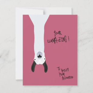Carte De Correspondance Heureuse Sainte-Valentin Votre Llama-zing ! Ll