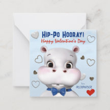 Hippo Boy Blue Classroom Saint-Valentin