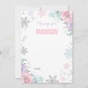 Carte De Correspondance Hiver ONEderland Time Capsule Note Card Guestbook