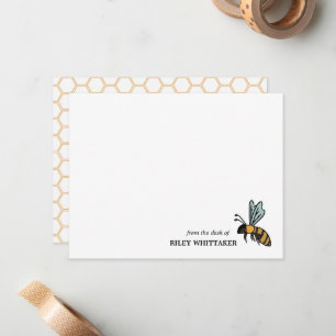 Carte De Correspondance Honey Bee Honeycomb Du bureau de