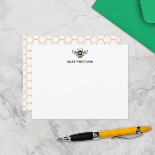 Carte De Correspondance Honey Bee Honeypeb Ajouter Votre Nom