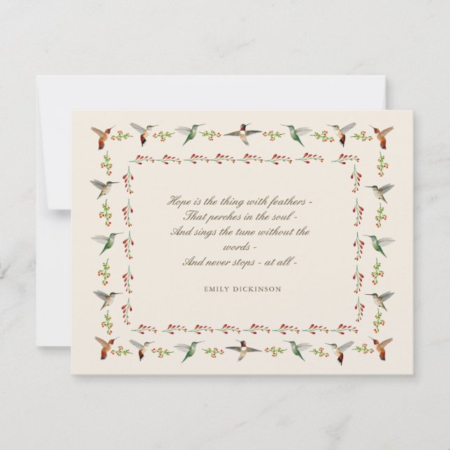 Carte De Correspondance Hope Emily Dickinson (Devant)