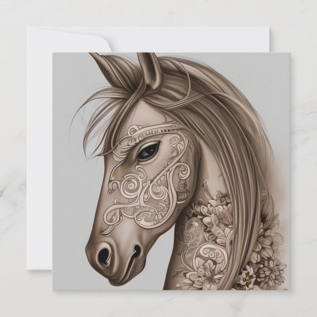 Carte De Correspondance Horse Graphic (Devant)