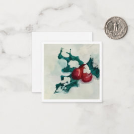 Carte De Correspondance Houx dans la neige