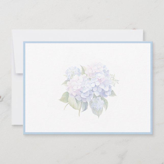 Carte De Correspondance Hydrangea Flat Note Card (Devant)