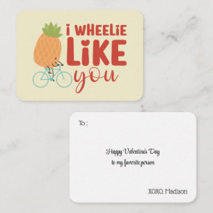 Carte De Correspondance I Wheelie Like You Funny Pun mignon Saint Valentin