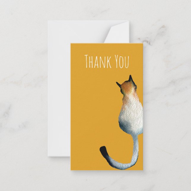 Carte De Correspondance Illustration Tabby noir et brun (Devant)