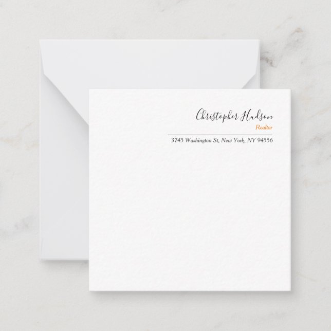 Carte De Correspondance Immobilier simple professionnel (Devant)