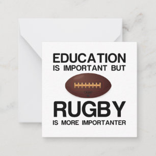 CARTE DE CORRESPONDANCE IMPORTANTE IMPORTANTE RUGBY DE L'ÉDUCATION