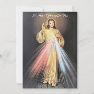 Carte De Correspondance Intentions de l'offrande de la messe Divine Miséri