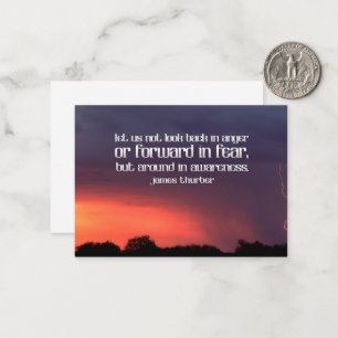 Carte De Correspondance James Thurber Citation Inspirationnelle "Sensibili