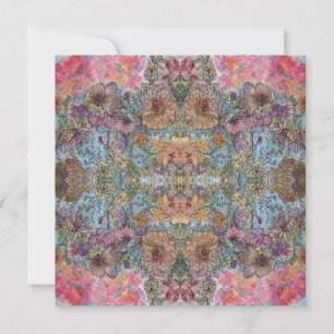 Carte De Correspondance Jardin Chic Fleur Chic Shabby peinture aquarelle