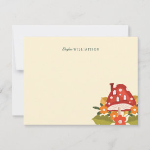 Carte De Correspondance Jardin de fée mignonne Feuilles d'automne Champign