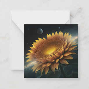 Carte De Correspondance Jardin Galactique : Arte Surréelle de tournesol