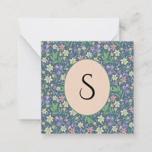 Carte De Correspondance Jardin printanier Narcisses Crocus pour la fête de
