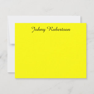 Carte De Correspondance Jaune Clair Élégant Professionnel Moderne