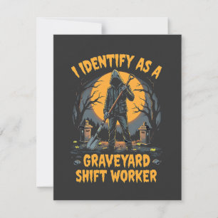 Carte De Correspondance Je m'identifie comme un travailleur d'équipe de nu