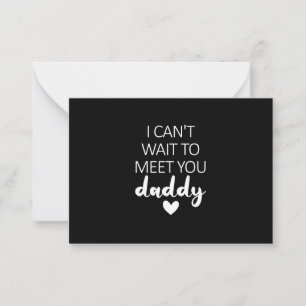 Carte De Correspondance Je ne peux pas attendre de vous rencontrer. Grosse