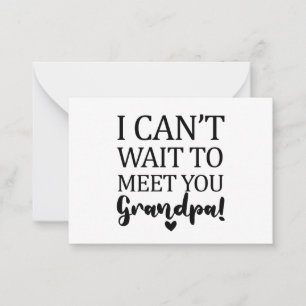 Carte De Correspondance Je ne peux pas attendre de vous rencontrer Grosses