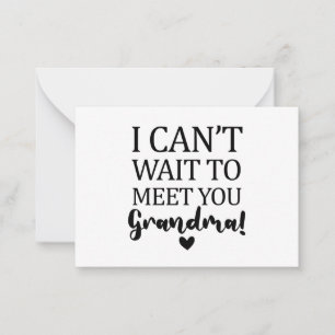 Carte De Correspondance Je ne peux pas attendre de vous rencontrer Grosses