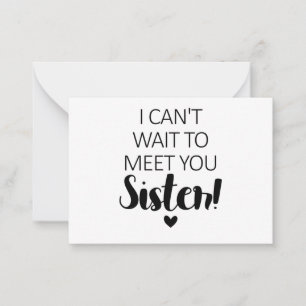 Carte De Correspondance Je Ne Peux Pas Attendre De Vous Rencontrer Soeur G