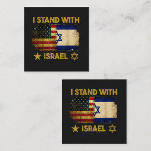 Carte De Correspondance Je suis avec Israël Drapeau Amérique