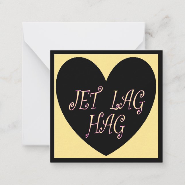 CARTE DE CORRESPONDANCE JET LAG HAG TRAVEL DESIGN (Devant)