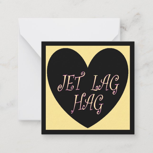 CARTE DE CORRESPONDANCE JET LAG HAG TRAVEL DESIGN (Devant)