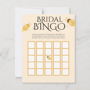 Carte De Correspondance Jeu de Bingo pour Baby Shower sur le thème du miel